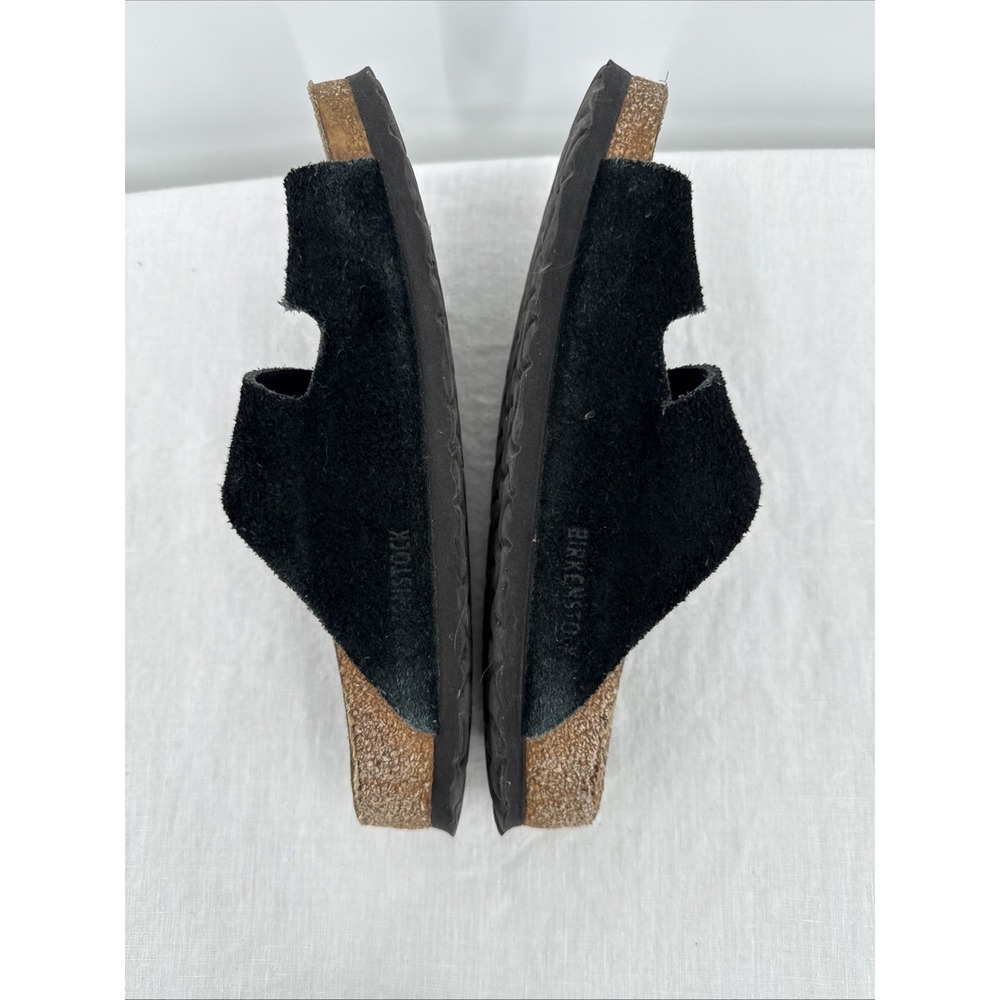 Birkenstock Womens Black Suede Arizona Classic Sandal Size 38/7.5 Boho Comfort - Picture 6 of 7